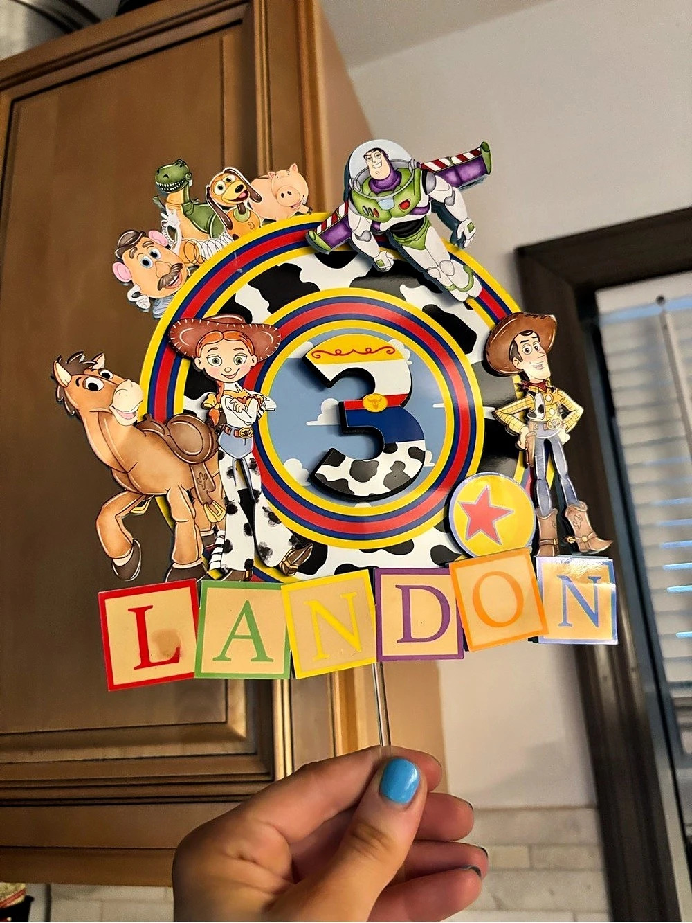 Toy Story “Landon” 3 Cake Topper